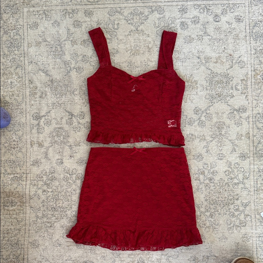 NWOT lace two piece set